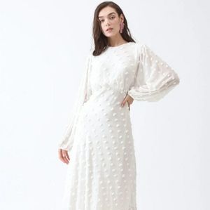 Chicwish cotton candy swiss dot maxi dress